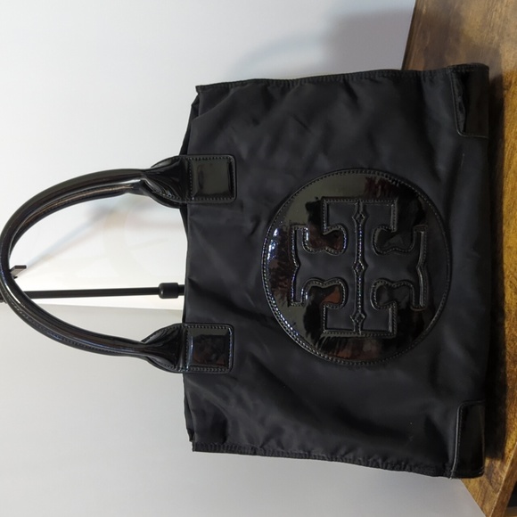 Tory Burch Handbags - Tory Burch large Ella tote  black nylon handbag